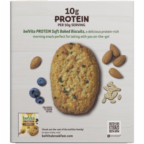 belVita Blueberry Almond Protein Biscuits Perspective: back
