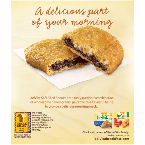 belVita Soft Filled Cocoa Creme Baked Biscuits Perspective: back