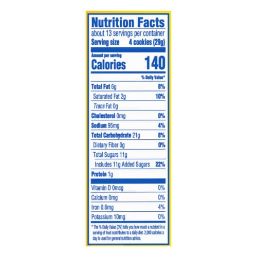 Oreo Thins Lemon Flavored Creme Sandwich Cookies Family Size Perspective: back