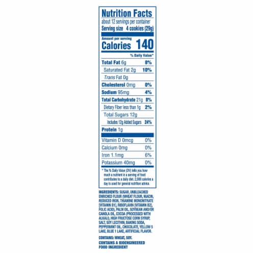 OREO Thins Mint Creme Chocolate Sandwich Cookies Family Size Perspective: back