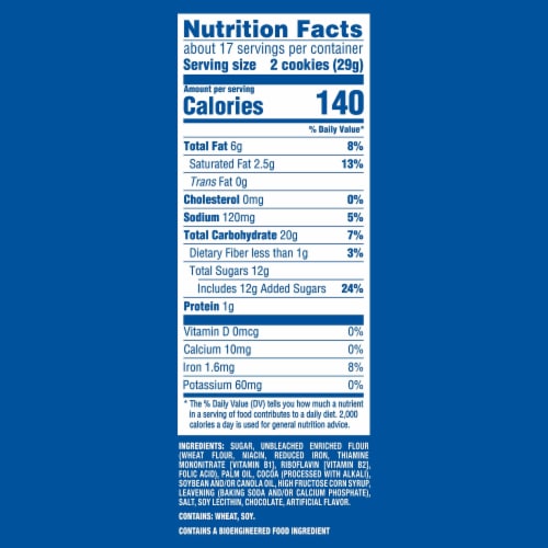 OREO Dark Chocolate Creme Chocolate Sandwich Cookies Family Size Perspective: back