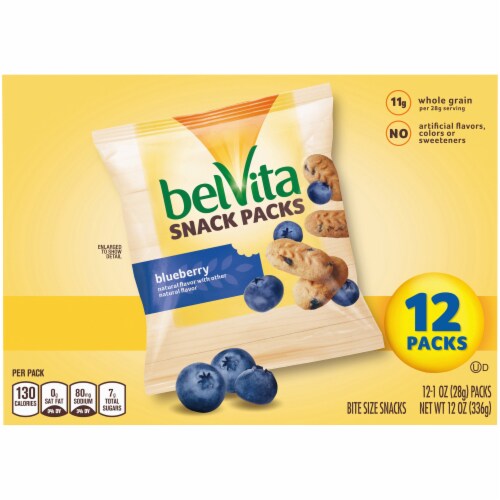 BelVita Blueberry Snack Packs Perspective: back