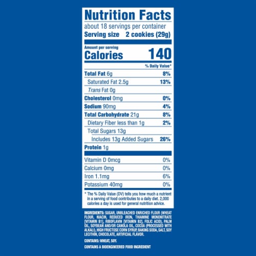 OREO Chocolate Creme Chocolate Sandwich Cookies Family Size Perspective: back