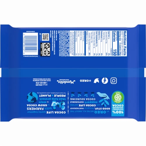 Oreo Caramel Coconut Creme Chocolate Sandwich Cookies Family Size Perspective: back