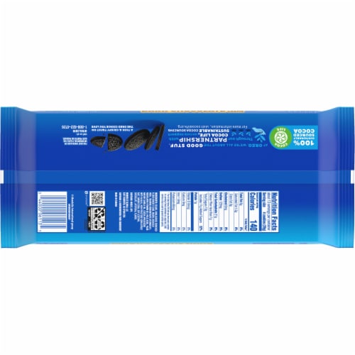 Oreo Thins Dark Chocolate Creme Sandwich Cookies Family Size Perspective: back