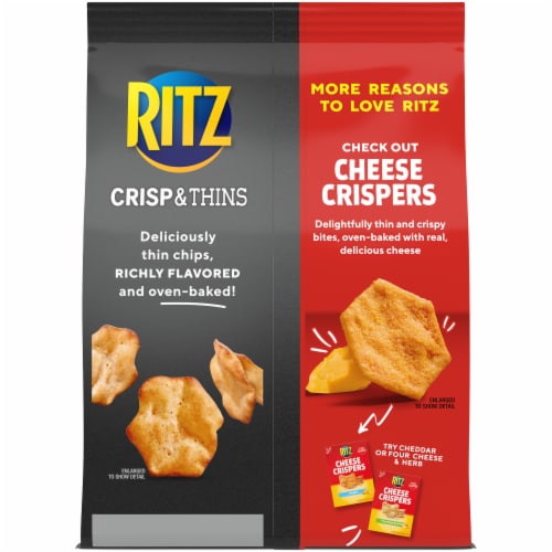 Ritz Crisp & Thins Tabasco Pepper Sauce Potato and Wheat Chips Perspective: back
