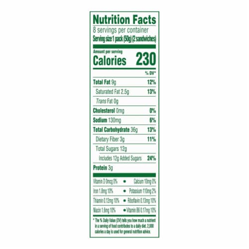 Belvita Breakfast Sandwich Dark Chocolate Creme Breakfast Biscuits Recalled Product Perspective: back