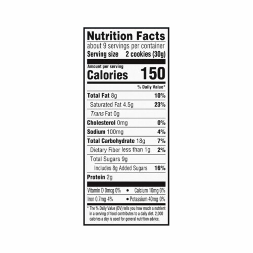 CHIPS AHOY! Reese's Mini Pieces Chocolate Chip Cookies Perspective: back