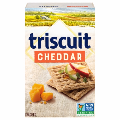Triscuit Cheddar Whole Grain Wheat Crackers Perspective: back