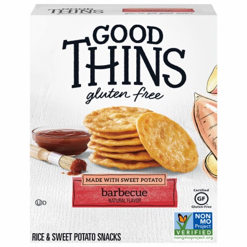 Good Thins Barbecue Rice & Sweet Potato Snacks Gluten Free Crackers Perspective: back