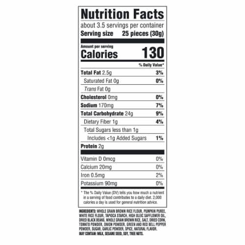 Good Thins Garden Veggie Rice Snacks Gluten Free Crackers Perspective: back