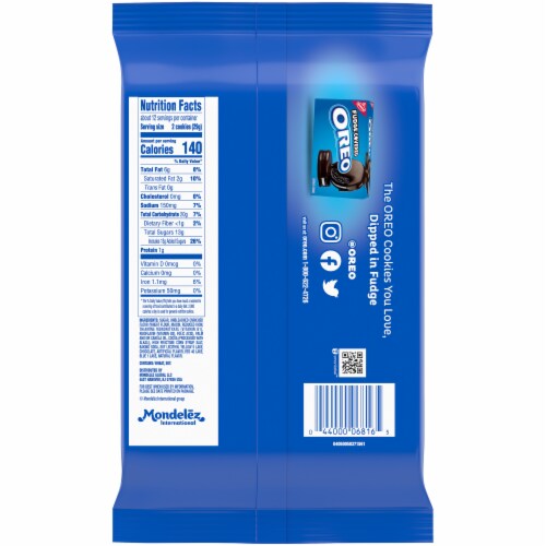 Oreo Limited Edition Salted Caramel Brownie Chocolate Sandwich Cookies Perspective: back