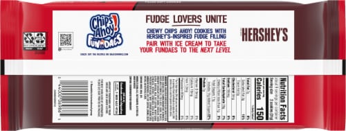 Chips Ahoy! Limited Edition Chewy Hershey's Fudge Filled Soft Cookies Perspective: back