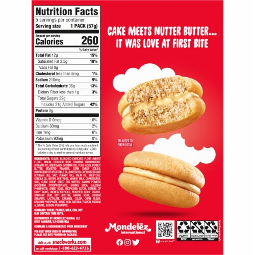 Nutter Butter Cakesters Cookies Perspective: back