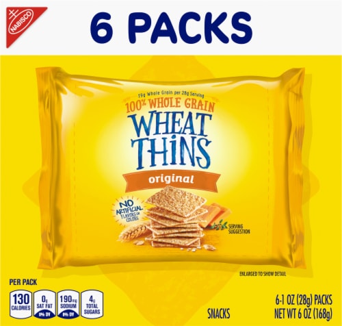 Wheat Thins Original Whole Grain Crackers Multipack Perspective: back
