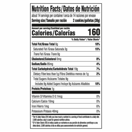 CHIPS AHOY! Hershey's Milk Chocolate Chip Cookies Family Size Perspective: back