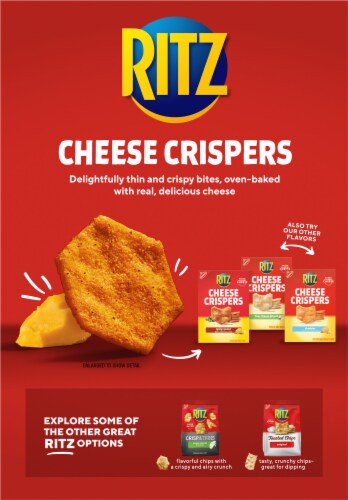 Ritz Cheese Crispers Spicy Queso Potato & Wheat Chips Perspective: back