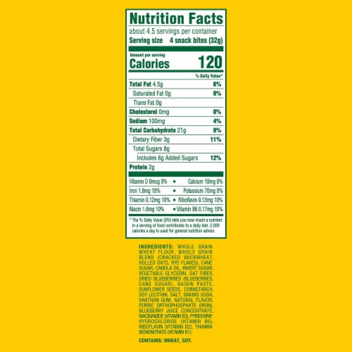 belVita Energy Bites Blueberry and Sunflower Seed Perspective: back