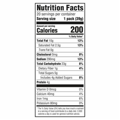 Ritz Peanut Butter Sandwich Crackers Snack Packs Perspective: back