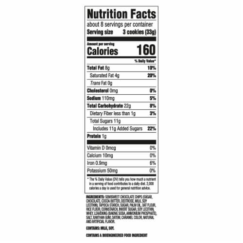CHIPS AHOY! Original Crunchy Gluten Free Chocolate Chip Cookies Perspective: back
