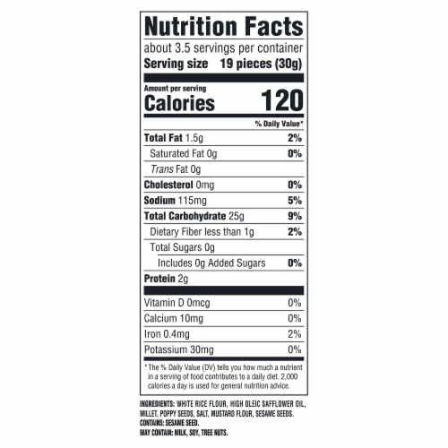 GOOD THINS Mixed Seed Rice Gluten Free Crackers Perspective: back