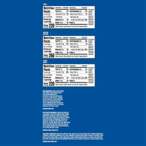OREO CHIPS AHOY! and NUTTER BUTTER Cookies Variety Pack Perspective: back