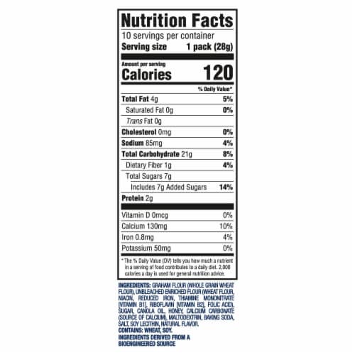 Teddy Grahams Honey Cookies Multipack Perspective: back