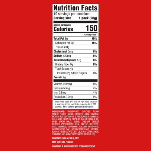 RITZ Bits Cheese Sandwich Crackers Multipack Perspective: back