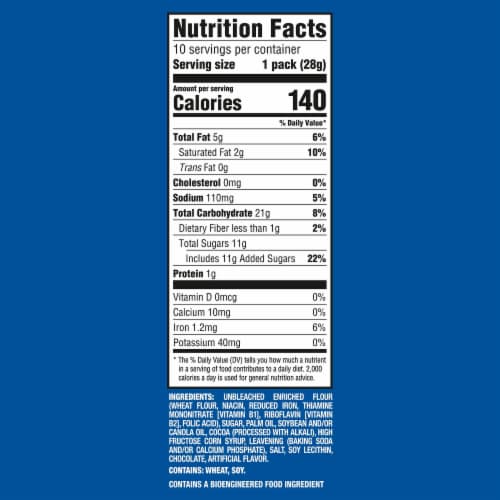 OREO Mini Chocolate Sandwich Cookies Multipack Perspective: back