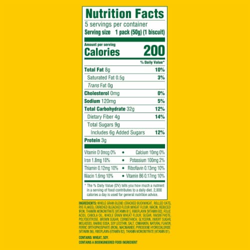belVita Soft Baked Cinnamon Oat Breakfast Biscuits Perspective: back
