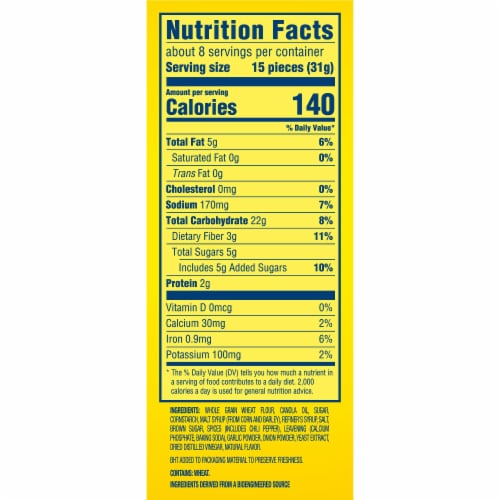Wheat Thins Spicy Sweet Chili Whole Grain Wheat Crackers Perspective: back