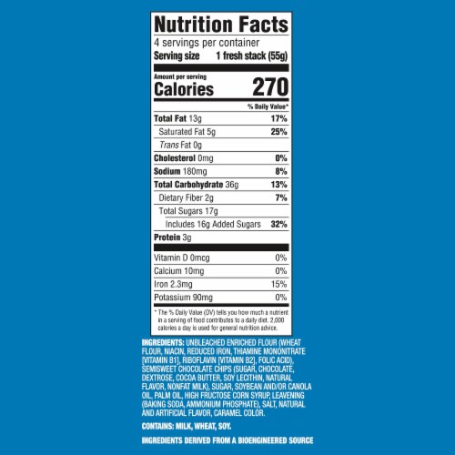 CHIPS AHOY! Fresh Stacks Original Chocolate Chip Cookies Perspective: back