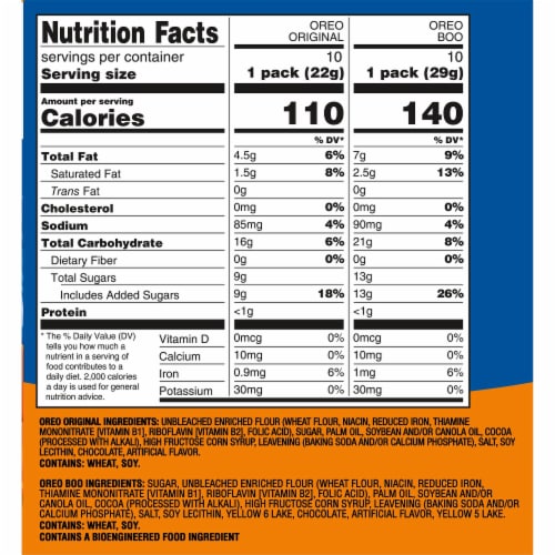 OREO Fall Treats Trick or Treat Halloween Cookies Variety Pack Perspective: back