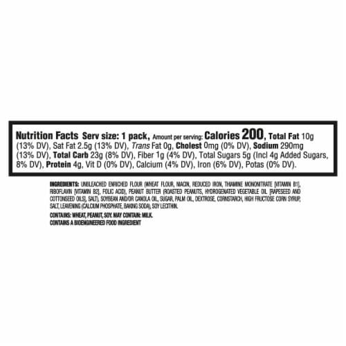 Ritz Peanut Butter Sandwich Crackers Snack Packs Perspective: back