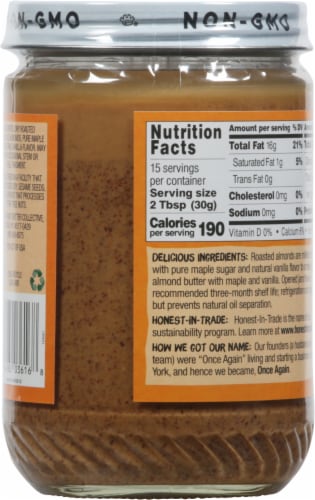 Once Again® Creamy Maple Almond Butter Perspective: back
