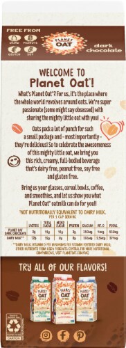 Planet Oat® Dairy Free Dark Chocolate Oat Milk Perspective: back