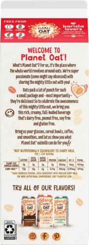 Planet Oat® Dairy Free Barista Oat Milk Perspective: back