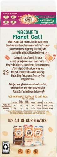 Planet Oat® Unsweetened Extra Creamy Oatmilk Perspective: back