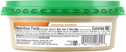 Cedar's Original Hommus Perspective: back