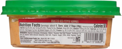 Cedar's Roasted Red Pepper Hommus Perspective: back
