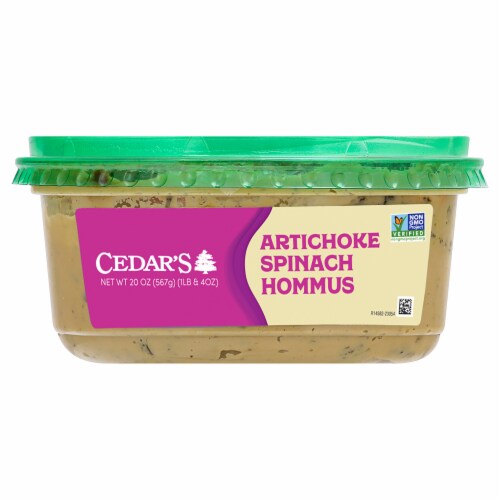 Cedar's Artichoke Spinach Hommus 20 oz Perspective: back