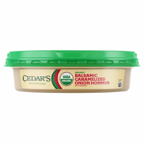 Cedar's Foods Topped Organic Balsamic Caramelized Onion Hommus Perspective: back
