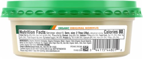 Cedar's Organic Original Hommus 8 oz Perspective: back