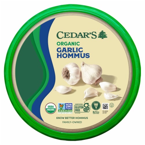 Cedar's Organic Garlic Hummus Perspective: back