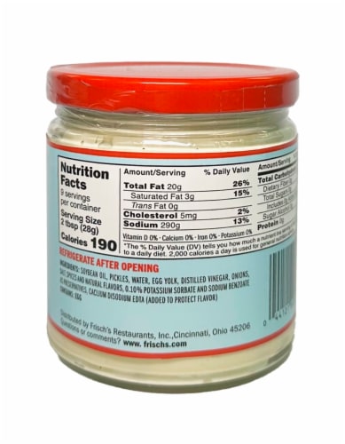 Frisch's® Original Tartar Sauce Perspective: back