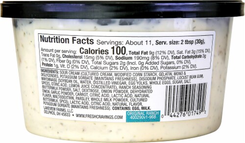 Fresh Cravings® Original Ranch Veggie Dip & Spread Perspective: back