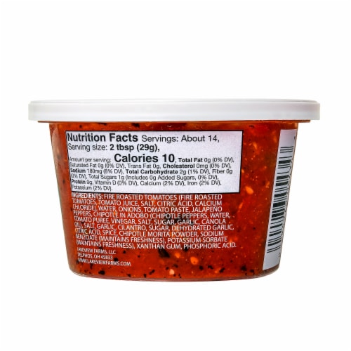 La Mexicana® Fire Roasted Bold Chipotle Garlic Salsa Perspective: back