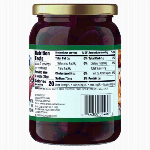 Aunt Nellie's® Whole Pickled Beets Perspective: back