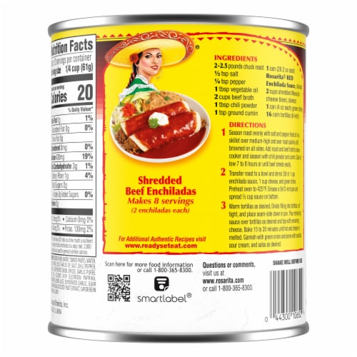 Rosarita Enchilada Sauce Perspective: back