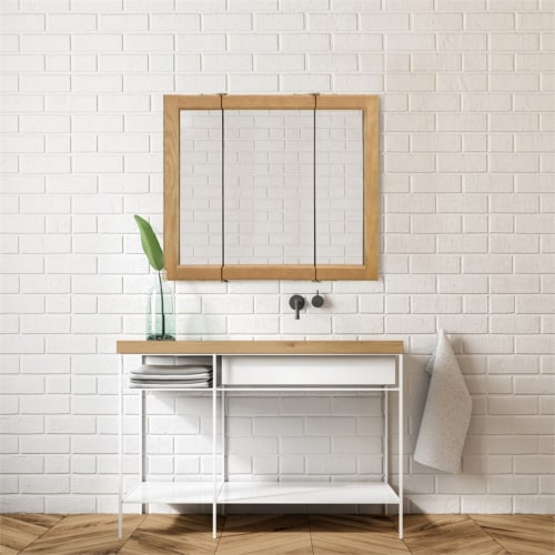 Richland 36-Inch Wood Medicine Cabinet in Nutmeg Oak Perspective: back